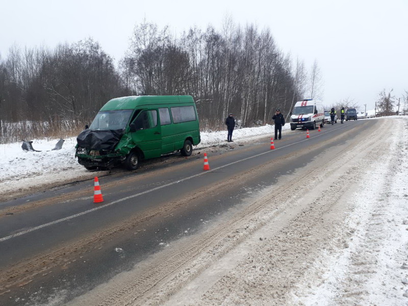 ДТП Новополоцк 23 января зелёный микроавтобус