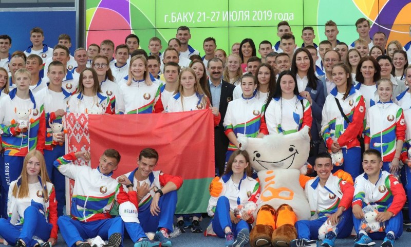 Баку-2019. Проводы спортивной делегации из Беларуси на летний ЕЮОФ-2019. Фото: noc.by 