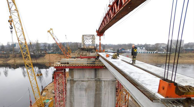 Строительство моста в Полоцке