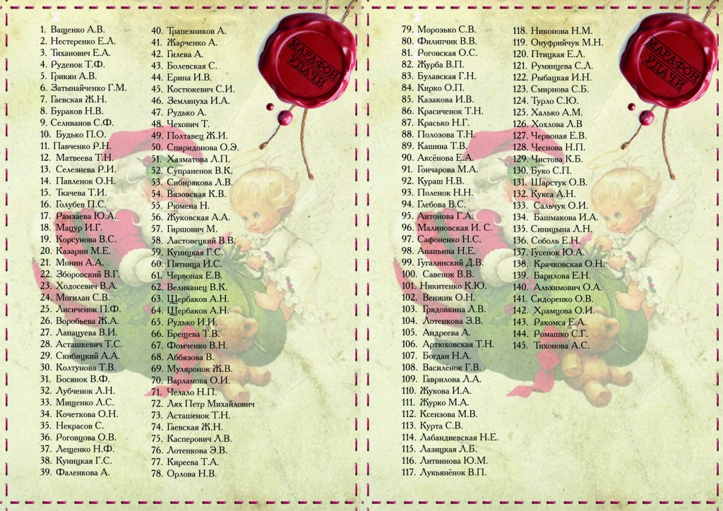 список участников