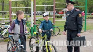 Дети и велосипеды. О безопасности и ответственности рассказали сотрудники Новополоцкого ГОВД