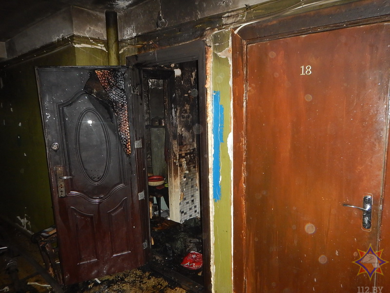 пожар в обжежитии Новополоцка (7)