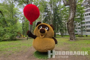 В Новополоцке продолжается установка топиарных фигур